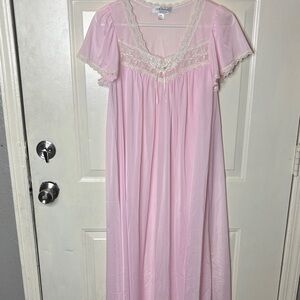 Miss Elaine Pink Lace Trim Chemise